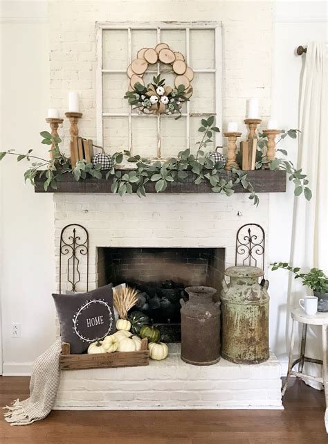 decor for in front of fireplace|farmhouse decor for fireplace mantel.